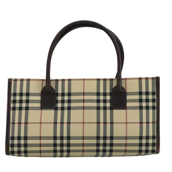 Burberry Nova Check Beige Canvas Handbag (Pre-Owned) - Picture 2 of 16